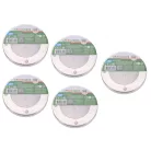 ProGarden DX9-300050 talajba süllyeszthető 5 db inox szolár lámpa, nemesacél napelemes hidegfehér kerti LED lámpa 12 cm, alkonyat szenzorral