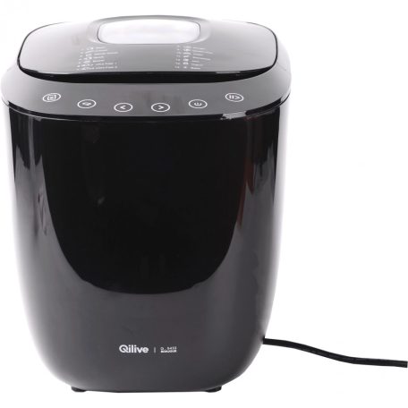 Qilive Q.5433 egylapátos kenyérsütő, 550W 700g - 900g fekete kenyérsütőgép egy keverőlapáttal 14 programmal