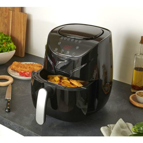 Qilive Q.5894 fekete 1500W 5L / 1.4 kg XL digitális AirFryer, olajmentes, légkeveréses sütő, Air Fryer olajsütő