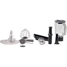 Qilive SM-20110 matt fekete 1000W multifunkciós konyhai robotgép, dagasztógép, 4.8 literes inox tállal, húsdarálóval és 1.5L turmix feltéttel (Q.5122) 