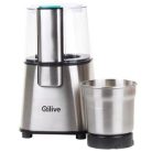 Qilive Q.5892 nemesacél - bronz 220W 60g (5 csésze) elektromos design kávédaráló, fűszerdaráló, mogyoró- és diódaráló (CG-9100)