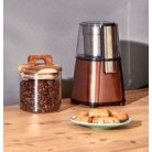 Qilive Q.5892 nemesacél - bronz 220W 60g (5 csésze) elektromos design kávédaráló, fűszerdaráló, mogyoró- és diódaráló (CG-9100)