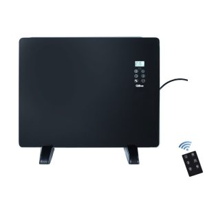   Qilive Q.5707 Glass Heater elektromos 1000W digitális, üveglapos hősugárzó távirányítóval, álló konvektor, fűtőpanel LCD kijelzővel (HD10BDAK)