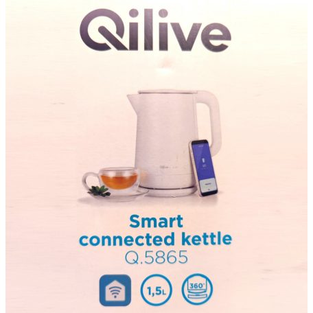 Qilive Q.5865 Smart 1.5L 2200W mobileszközről vezérelhető, WIFI-s okos vízforraló, melegentartó