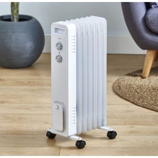   Qilive Q.6120 termosztátos 1500W 7 tagú olajradiátor, gördíthető elektromos hősugárzó