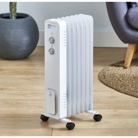 Qilive Q.6120 termosztátos 1500W 7 tagú olajradiátor, gördíthető elektromos hősugárzó