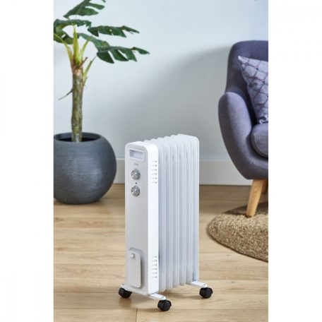 Qilive Q.6120 termosztátos 1500W 7 tagú olajradiátor, gördíthető elektromos hősugárzó