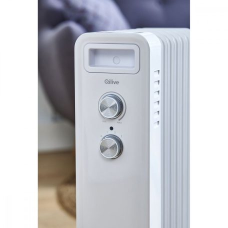 Qilive Q.6120 termosztátos 1500W 7 tagú olajradiátor, gördíthető elektromos hősugárzó