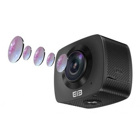 AKKUHIBÁS Qilive Q.1360 WIFI 360° HD 960P VR kamera, akciókamera dupla lencsével, SanDisk UltraHD 8 GB microSD kártyával, bontott csomagolásban