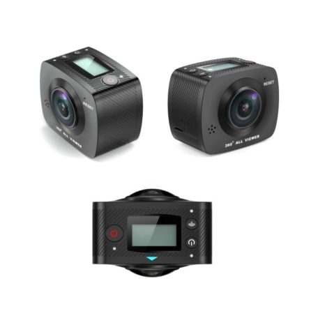 AKKUHIBÁS Qilive Q.1360 WIFI 360° HD 960P VR kamera, akciókamera dupla lencsével, SanDisk UltraHD 8 GB microSD kártyával, bontott csomagolásban