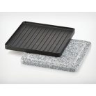 Severin RG9645 félkőlapos 1400W elektromos 8 személyes raclette grill, raklett grillsütő 42 x 21 cm osztott sütőlappal