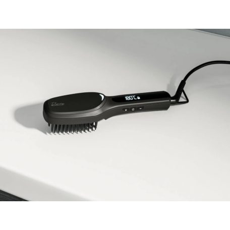 Rita Ora RHC 29 ionizáló kerámia hajsimító kefe, 45W hajvasaló és fésű egyben, keratin kerámia bevonat, LED kjelző, szabályozható hőmérséklet 130-180 °C