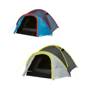   Crivit / Rocktrail 250 x 300 x 130 cm négyszemélyes sötétített hálófülkés dómsátor, kupolasátor, 4 személyes duplafalú sátor, fesztiválsátor