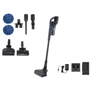   SilverCrest SASA 24 A1 AQUA álló / kézi 24V 2500 mAh Li-ion akkus 130W 2 az 1-ben, vezeték nélküli ciklon porszívó, rúdporszívó felmosó fejjel nedves tisztításhoz, fali tároló rendszerrel