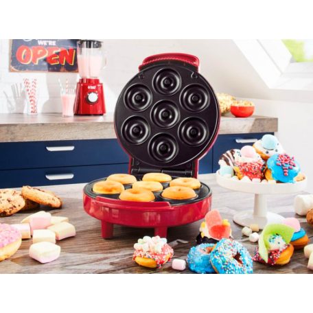 SilverCrest SBDOM 1000 B1 1000W elektromos fánksütő, 7 db közepén lyukas minifánk sütő