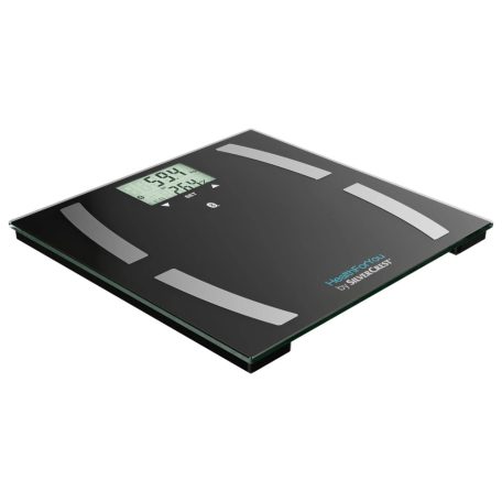 SilverCrest SBF 77 Bluetooth Diagnosztikai mérleg, LCD kijelzős digitális személymérleg 180 kg teherbírással 6 az 1-ben funkcióval