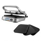 Sencor SBG 6231SS Automatic + XL 2100W intelligens, súlymérő, digitális kontaktgrill LCD kijelzővel, 7 automata programmal