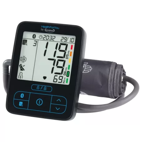 Sensiplast / Sanitas / SilverCrest SBM 70 Bluetooth Health For You felkaros digitális automata vérnyomásmérő 22-42 cm mandzsettával