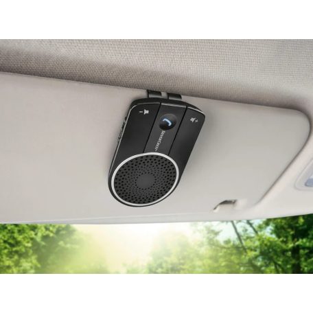 SilverCrest SBTF 10 G1 Drive and Talk Car Hands-free Set vezeték nélküli multipont Bluetooth v5.3 autós kihangosító napellenzőre, fekete