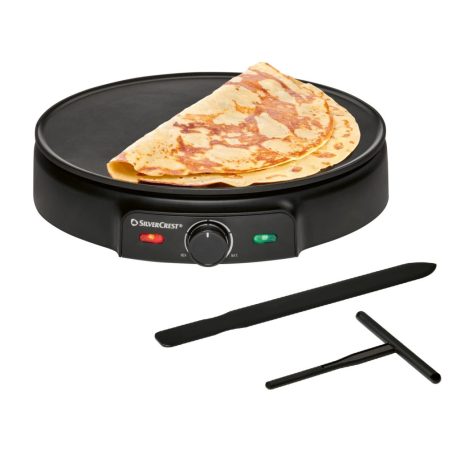 SilverCrest SCM 1650 A1 Crepe Maker elektromos óriás palacsintasütő, 1370W - 1650W 30 cm óriáspalacsinta sütő ILAG sütőlappal 