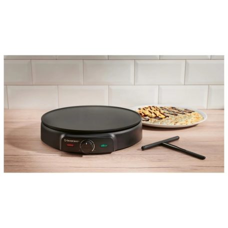 SilverCrest SCM 1650 A1 Crepe Maker elektromos óriás palacsintasütő, 1370W - 1650W 30 cm óriáspalacsinta sütő ILAG sütőlappal 