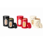 SilverCrest SCS 15 A1 Retro 1973 Storage Container Set 2 darabos száraz élelmiszer tároló doboz készlet betekintő ablakkal 2 x 1.5 liter kapacitással piros, krém vagy fekete színben