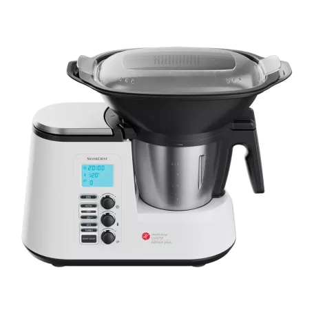 SilverCrest SKMK 1200 E5 Monsieur Cuisine Plus 10 az 1-ben 1100W 2.2L multifunkciós konyhai robotgép főzőfunkcióval, beépített mérleggel