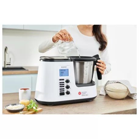 SilverCrest SKMK 1200 E5 Monsieur Cuisine Plus 10 az 1-ben 1100W 2.2L multifunkciós konyhai robotgép főzőfunkcióval, beépített mérleggel