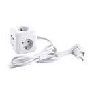 SilverCrest PowerCube 6 Socket Cube multifunkciós elosztó kocka 4 hálózati aljzattal, 2 USB porttal, 1.5 m kábellel