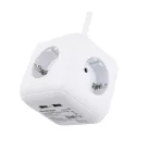 SilverCrest PowerCube 6 Socket Cube multifunkciós elosztó kocka 4 hálózati aljzattal, 2 USB porttal, 1.5 m kábellel