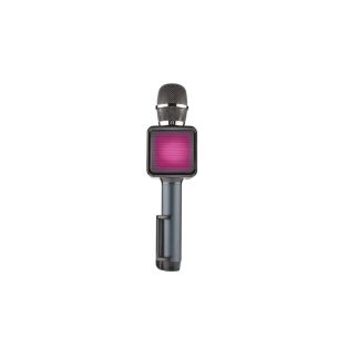   SilverCrest SKM 4W A2 Bluetooth / USB / microSD TF Karaoke mikrofon beépített akkuval, 4W RMS hangszóróval, LED fénnyel