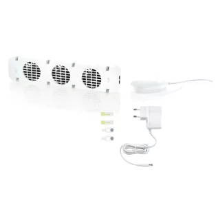   SilverCrest SHKV 55 A1 ROWI Radiátor Booster, fűtőtest erősítő, elektromos fűtéserősítő ventilátor mágneses termosztáttal 73 - 85 mm mélységű szabványos radiátorokhoz