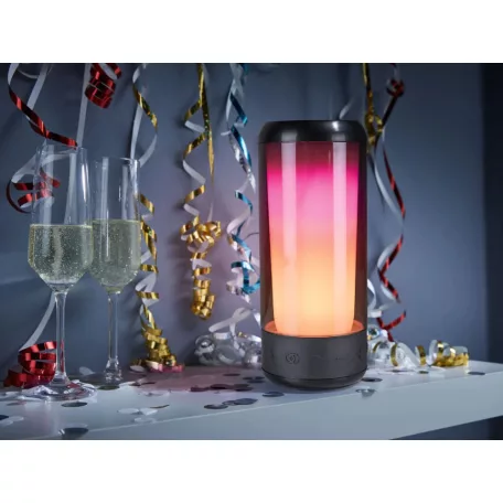 SilverCrest Rhythm Light 20W IPX7 vízálló akkus Bluetooth hangszóró, LED-es akkumulátoros soundbox PartyPlay funkcióval