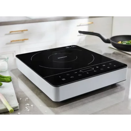 SilverCrest SIKP 2200 A1 / B2 szimpla indukciós, egylapos kerámia főzőlap, 2200W üvegkerámia indukciós főzőlap 3 automata programmal, szürke
