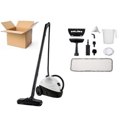 BONTOTT SilverCrest SDFR 1500 A1 gördíthető 1500W 4.5 bar gőztisztító, toldószárral és padlókefével, kárpittisztító és ablaktiszító fejjel, 8 tartozékkal (14 napos visszavett)