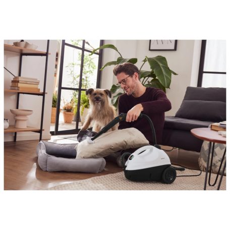 BONTOTT SilverCrest SDFR 1500 A1 gördíthető 1500W 4.5 bar gőztisztító, toldószárral és padlókefével, kárpittisztító és ablaktiszító fejjel, 8 tartozékkal (14 napos visszavett)