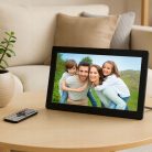 Sencor SDF 874B fekete 8" 1200 x 800 pixel 16:9 HD IPS digitáls képkeret, multimédia fotókeret távirányítóval, hangszóróval, kép-, videó- és zenelejátszás funkcióval