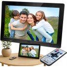 Sencor SDF 874B fekete 8" 1200 x 800 pixel 16:9 HD IPS digitáls képkeret, multimédia fotókeret távirányítóval, hangszóróval, kép-, videó- és zenelejátszás funkcióval