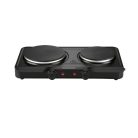 SilverCrest SDK 2500 E1 dupla elektromos főzőlap, 2500W fém platnis kétlapos rezsó 185 mm 1000W + 155 mm 1500W, fekete