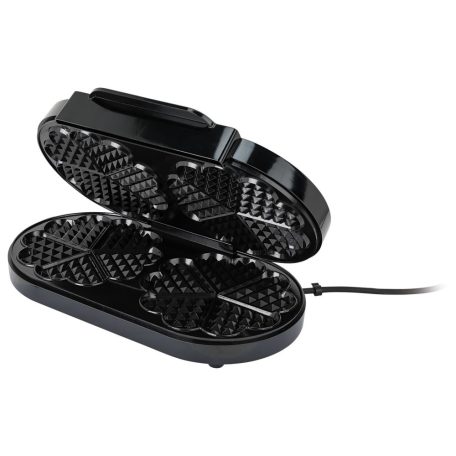 SilverCrest SDW 1200 C1 elektromos 1200W dupla gofrisütő, double waffle maker 2 x 165 mm, fekete