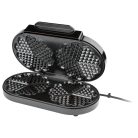 SilverCrest SDW 1200 C1 elektromos 1200W dupla gofrisütő, double waffle maker 2 x 165 mm, fekete