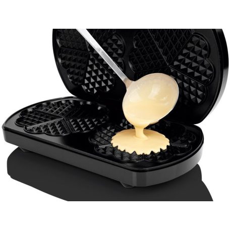 SilverCrest SDW 1200 C1 elektromos 1200W dupla gofrisütő, double waffle maker 2 x 165 mm, fekete