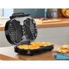 SilverCrest SDW 1200 C1 elektromos 1200W dupla gofrisütő, double waffle maker 2 x 165 mm, fekete