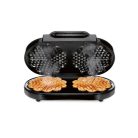 SilverCrest SDW 1200 C1 elektromos 1200W dupla gofrisütő, double waffle maker 2 x 165 mm, fekete