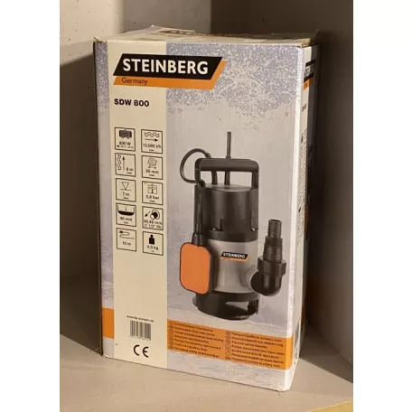 Steinberg SDW 800 úszókapcsolós 800W kerti szivattyú, szennyvízszivattyú úszókapcsolóval 12.000 l/h