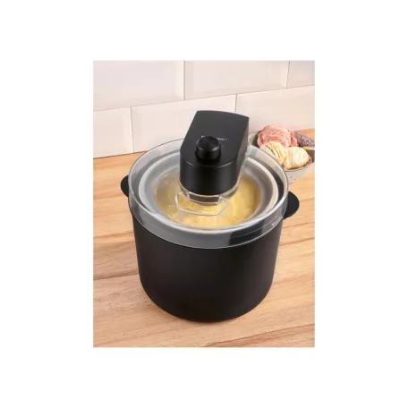 SilverCrest SECM 12 F2 BLACK (fekete) elektromos 12W 1.65 L (700g / 1000 ml jégkrém készítésére alkalmas) fagyigép, fagylaltgép, házi sorbet- és fagylaltkészítő