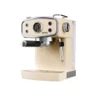 SilverCrest SEMR 1400 B1 RETRO 1973 piros / bézs / fekete eszpresszó / cappuccino kávéfőző, 1400W 20 bar 1 / 2 csészés presszókávéfőző