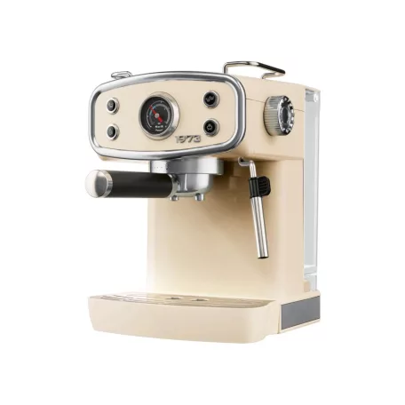 SilverCrest SEMR 1400 B1 RETRO 1973 piros / bézs / fekete eszpresszó / cappuccino kávéfőző, 1400W 20 bar 1 / 2 csészés presszókávéfőző