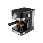 SilverCrest SEM 1100 C5 eszpresszó / cappuccino kávéfőző, 1100W 5 bar 1 / 2 csészés presszókávéfőző, fekete-ezüst színben