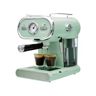   SilverCrest SEM 1100 E1 pisztráciazöld eszpresszó / cappuccino kávéfőző, 1100W 5 bar 1 / 2 csészés presszókávéfőző, zöld színben
